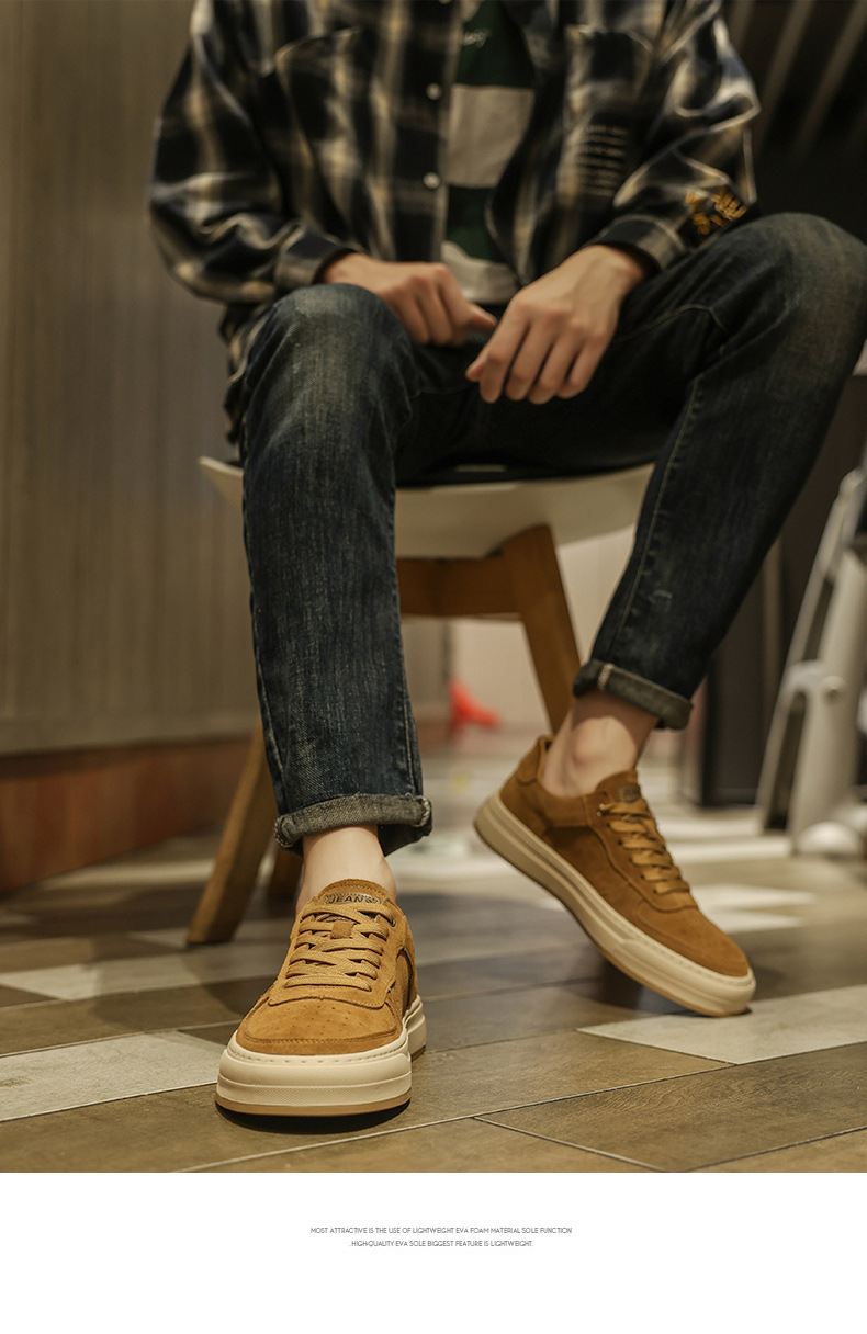 Men's Suede Breathable Lace-Up Casual Shoes detail 2
