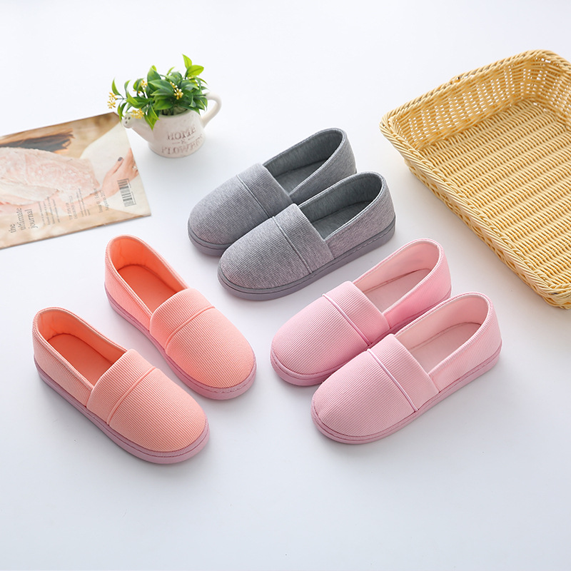 Chaussons Enfilables Respirants en Coton pour Femme