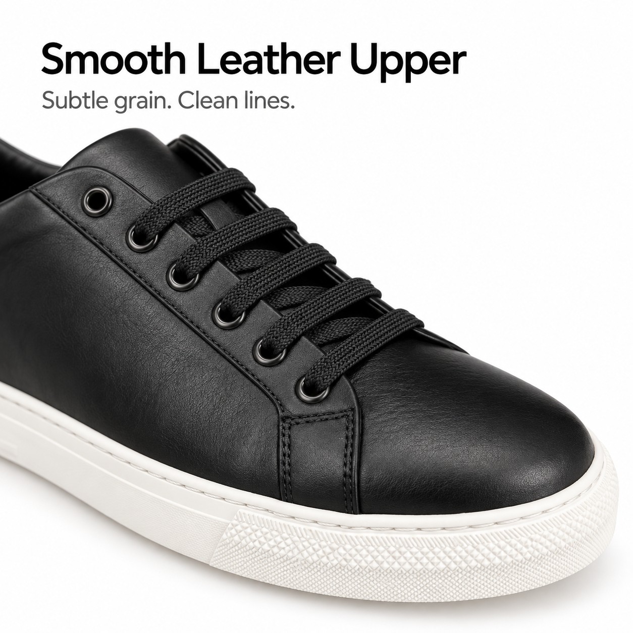 Unisex Full-Grain Leather Low-Top Lace-Up Casual Shoes detail 1