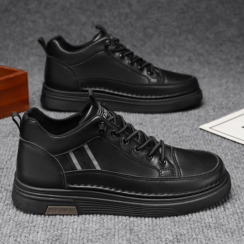 Rutschfeste PU-Leder-Freizeitschuhe für Herren 2
