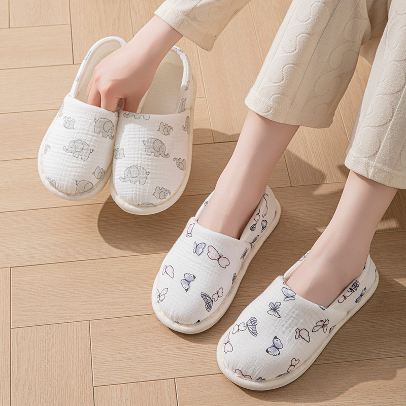 Women's Soft Breathable Cotton Slip-On Slippers 5