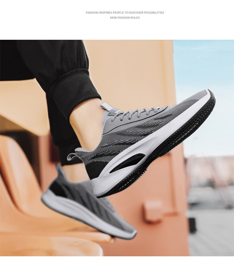 Scarpe da corsa da uomo in maglia traspiranti e leggere detail 5