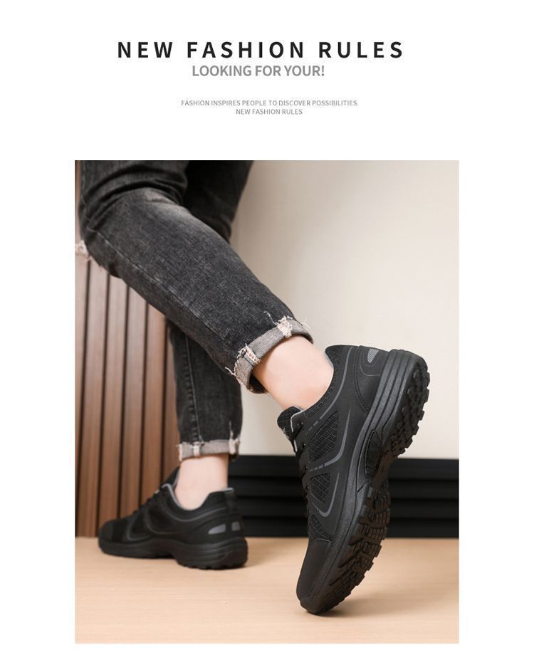 Men's Breathable Cushioned Lace-Up Athletic Shoes detail 4