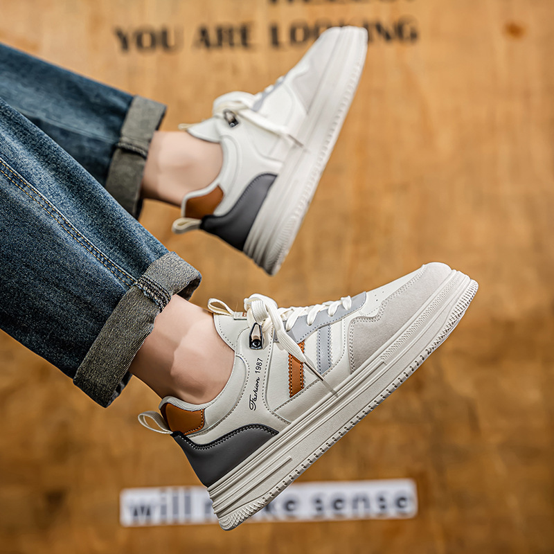 Zapatos casuales de hombre con cordones transpirables estilo color block 5