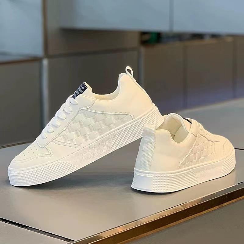 Unisex Lace-Up PU Leather Casual Sneakers detail 3