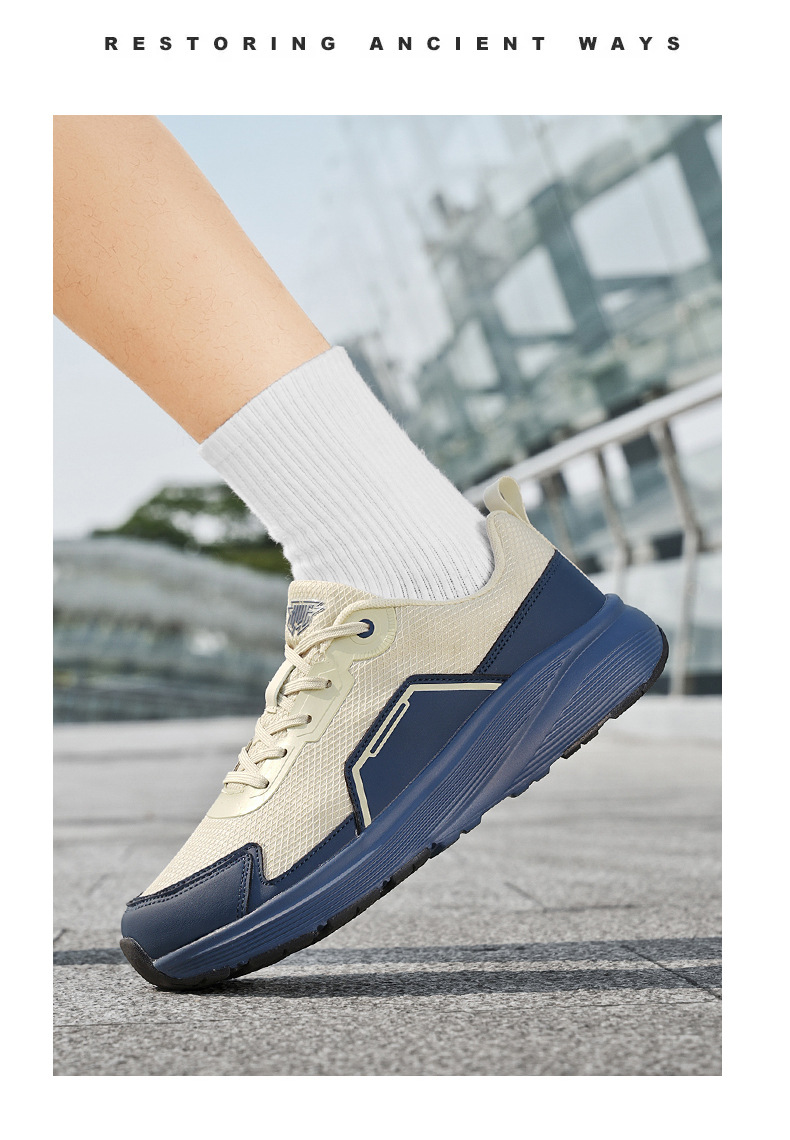 Atmungsaktive, leichte Herren-Sneaker mit Schnürung – Freizeitschuhe detail 7