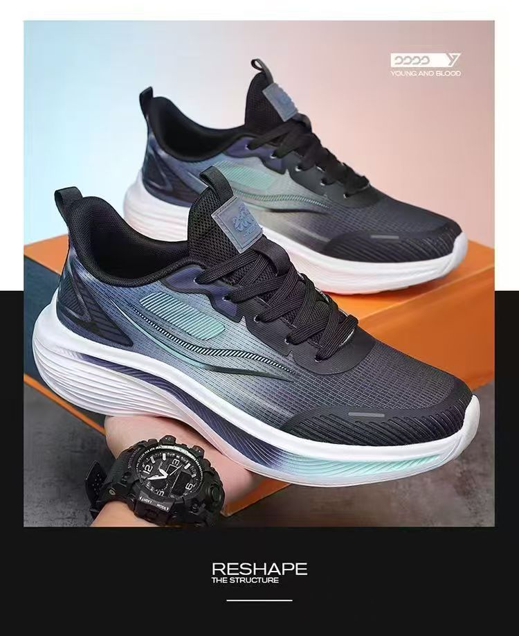 Ademende mesh hardloopschoenen met demping voor heren detail 7