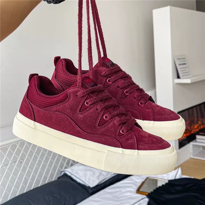 Gedämpfte Plateau-Freizeitschuhe für Herren mit Schnürung detail 8