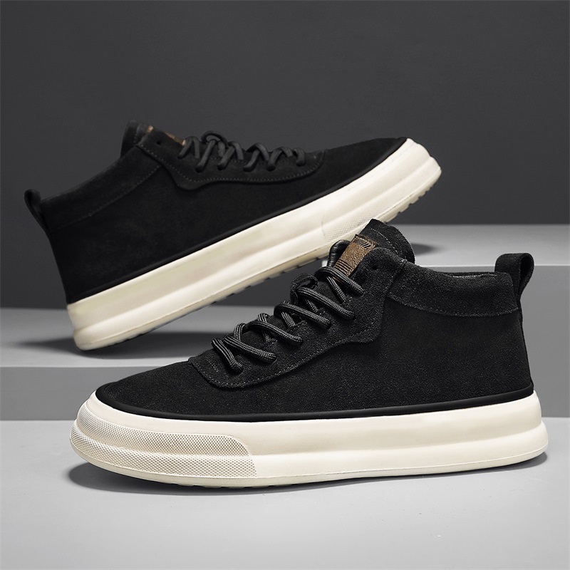 Herren-Freizeitschuhe aus Wildleder mit Schnürung und Plateau detail 14