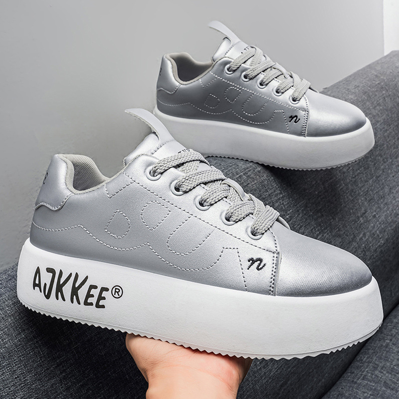 Unisex Plateau Freizeitschuhe zum Schnüren mit Erhöhung 3