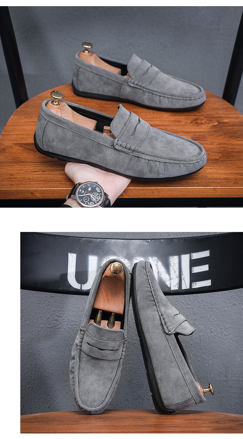 Klassische Slip-on Wildleder-Loafer für Herren – Freizeitschuhe detail 3