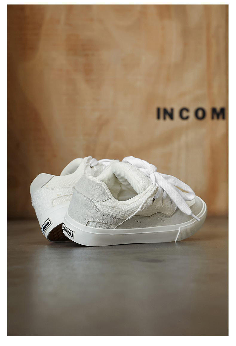 Unisex Colorblock Platform Lace-Up Skate Shoes detail 18
