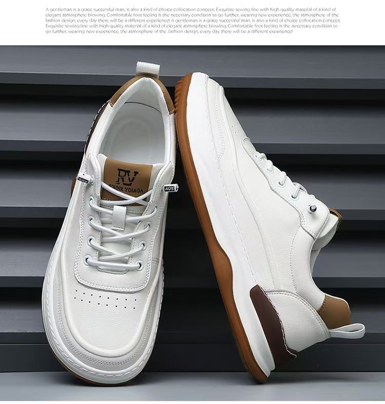 Scarpe casual da uomo traspiranti in pelle PU con lacci detail 1