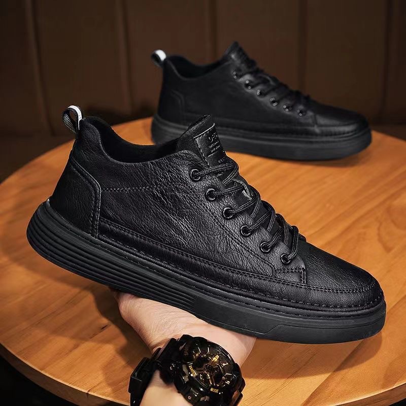 Herren Freizeitschuhe aus PU-Leder zum Schnüren