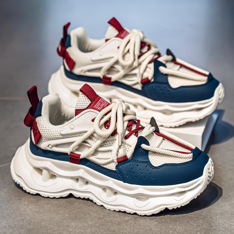 Sneakers casual da uomo con plateau e lacci – Scarpe sportive traspiranti 3