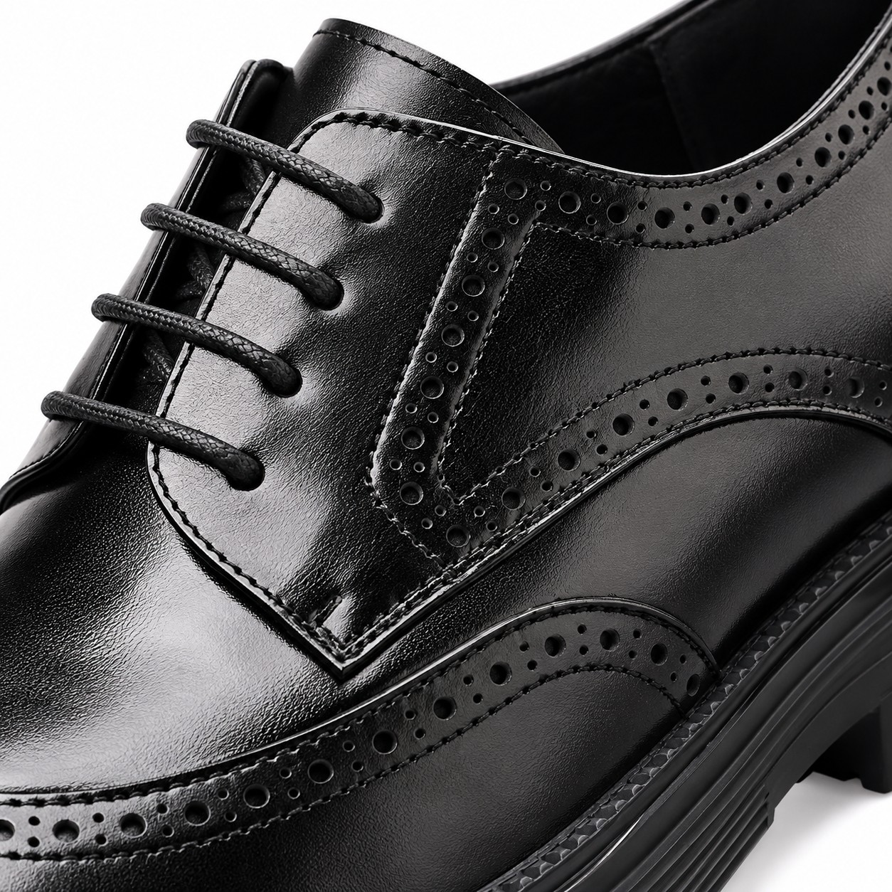 Men's Full-Grain Leather Wingtip Brogue Derby Dress Shoes 13