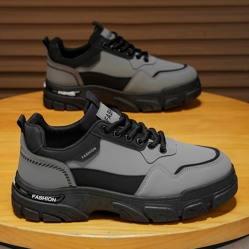 Chaussures casual pour homme à lacets et semelle antidérapante bicolore 2