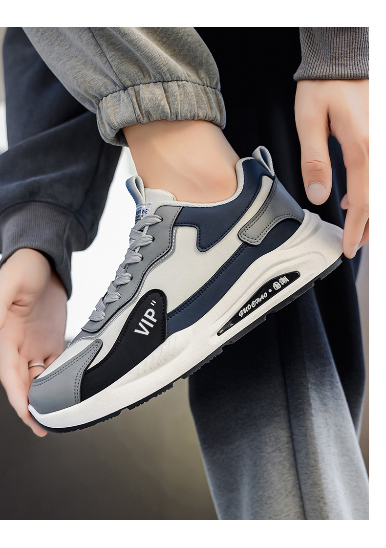 Scarpe casual da uomo stringate e ammortizzate con motivo color block detail 7