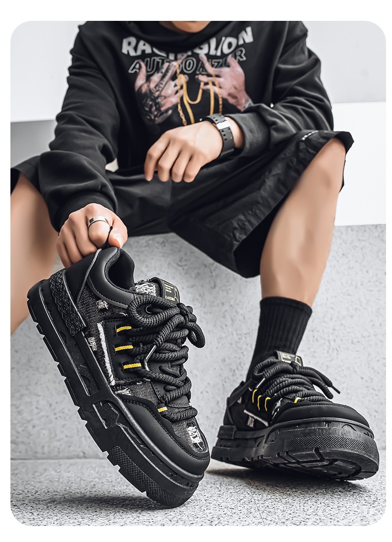 Scarpe casual chunky con plateau e lacci da uomo detail 6