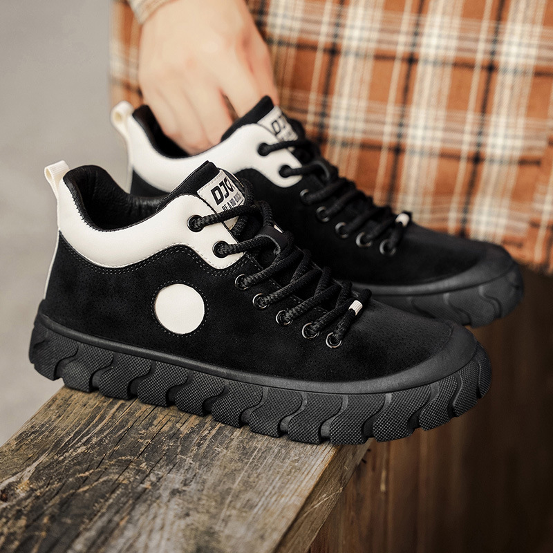 Men's Colorblock Non-Slip Platform Casual Shoes detail 1
