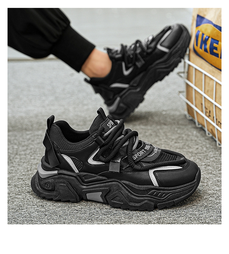 Atmungsaktive Chunky Plateau-Sneaker aus Mesh für Herren detail 10