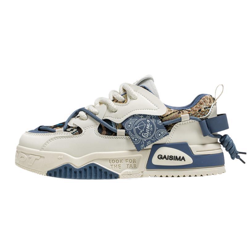 Scarpe casual da uomo con suola platform chunky e motivo color block 6