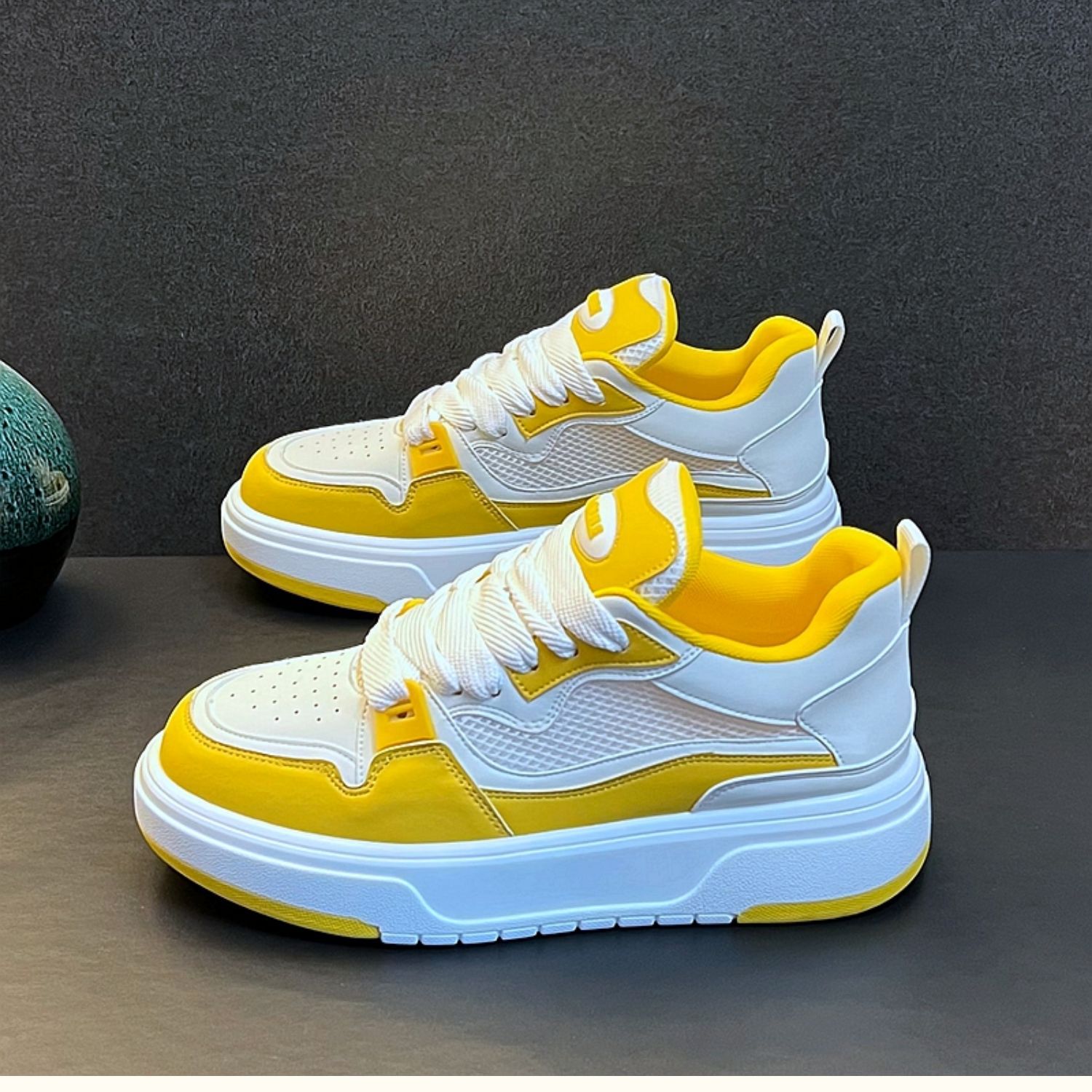 Unisex Breathable Mesh Platform Casual Sneakers detail 12
