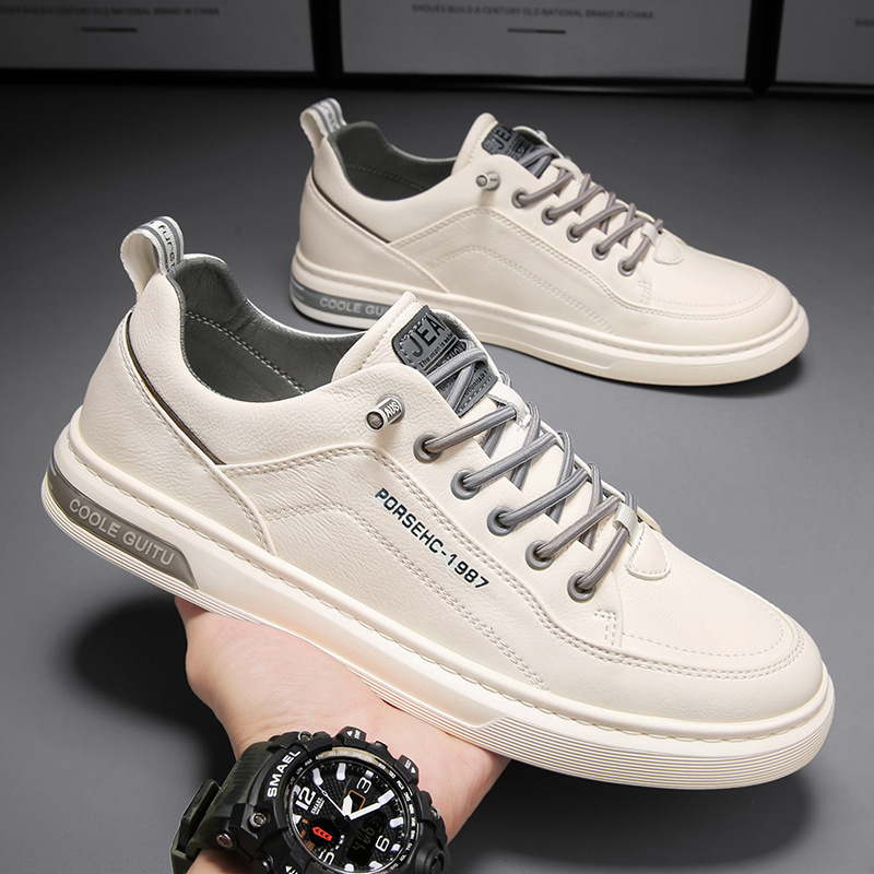 Atmungsaktive Herren-Freizeitschuhe aus PU-Leder zum Schnüren 3