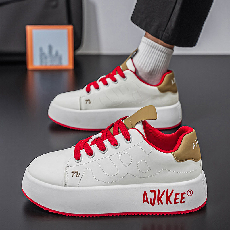 Unisex Plateau Freizeitschuhe zum Schnüren mit Erhöhung 5