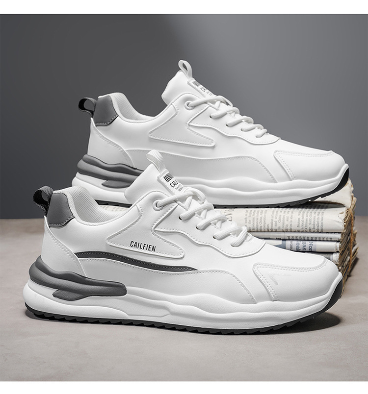 Men's Cushioned Platform Lace-Up Casual Shoes detail 7