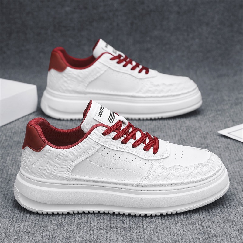 Gedempte plateau-sneakers met veters voor heren 4
