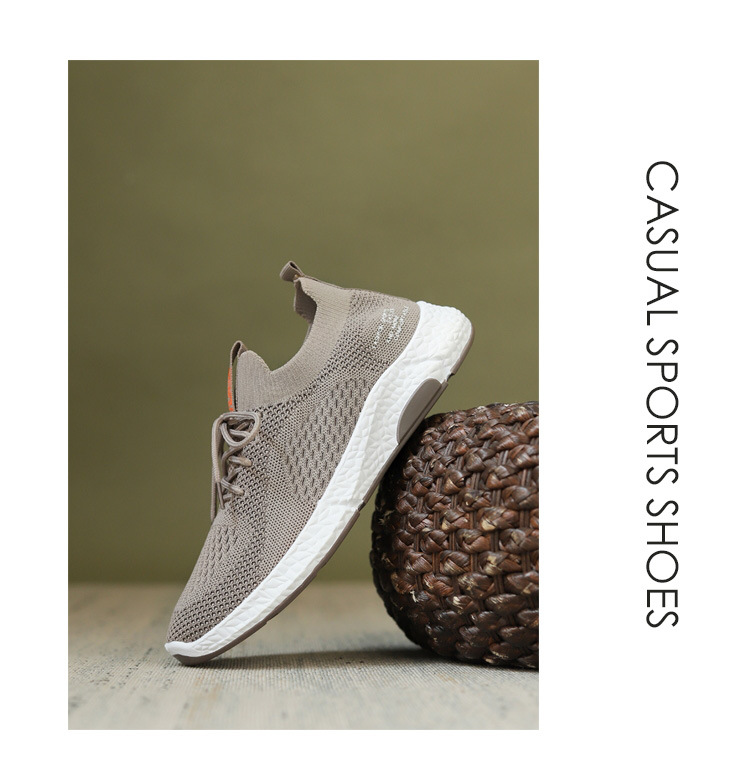 Unisex atmungsaktive leichte Sneaker aus Strickgewebe detail 1