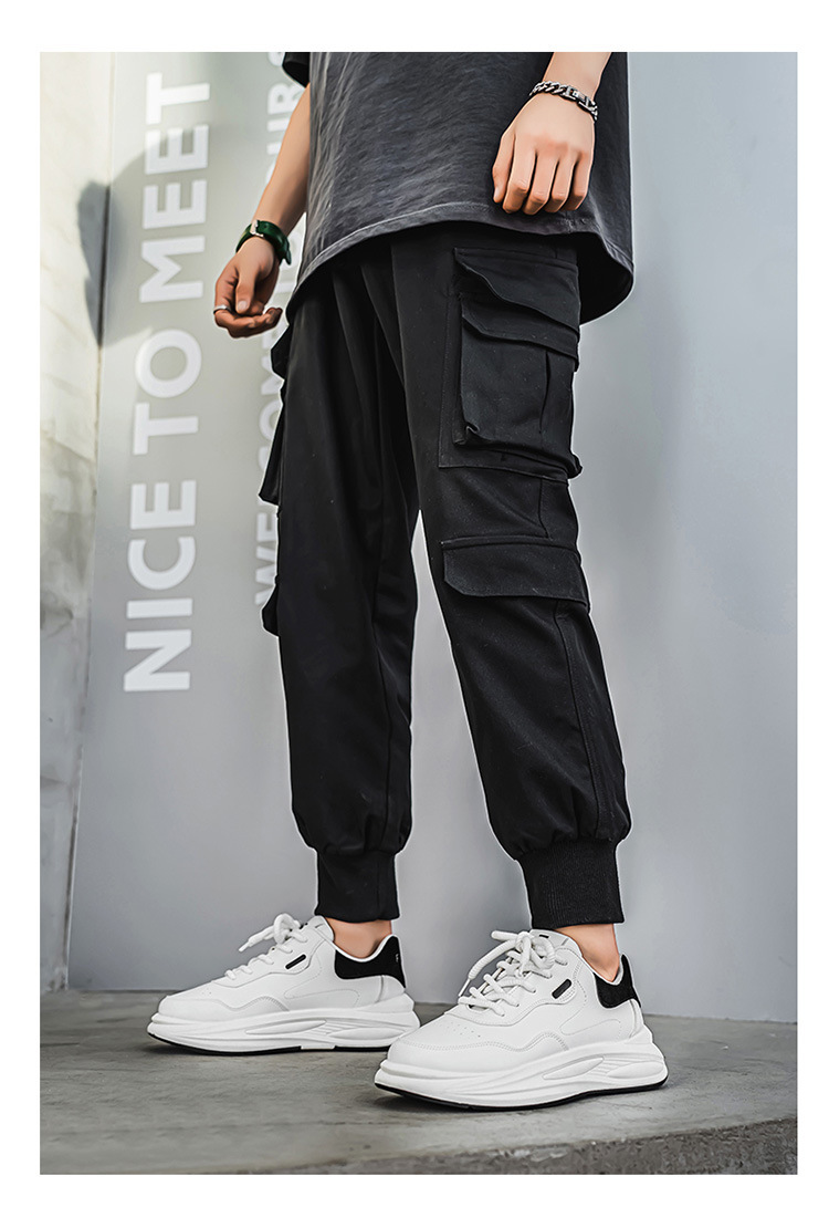 Gedämpfte Plateau-Sneaker für Herren mit Schnürung detail 10