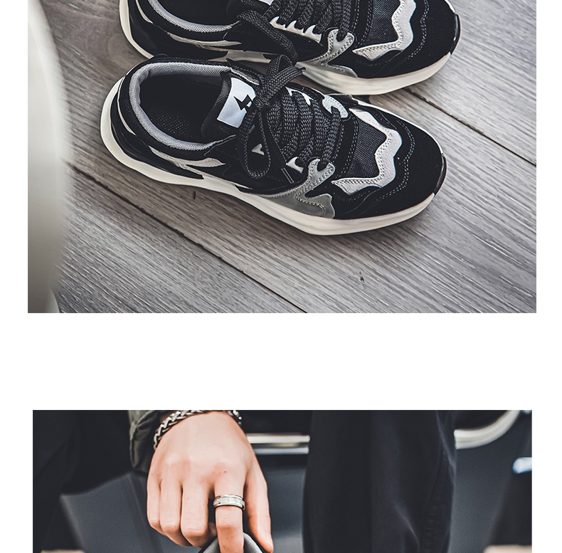 Chaussures casual pour homme respirantes à lacets style color-block detail 15