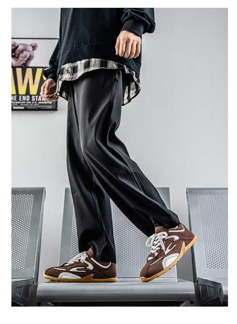 Zapatos casuales de hombre con cordones, transpirables y colorblock detail 15