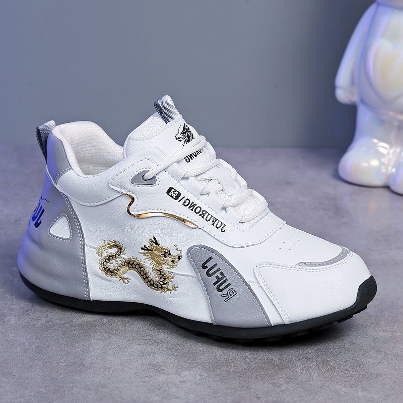 Herren Freizeitschuhe Sneaker zum Schnüren mit Drachenstickerei detail 7