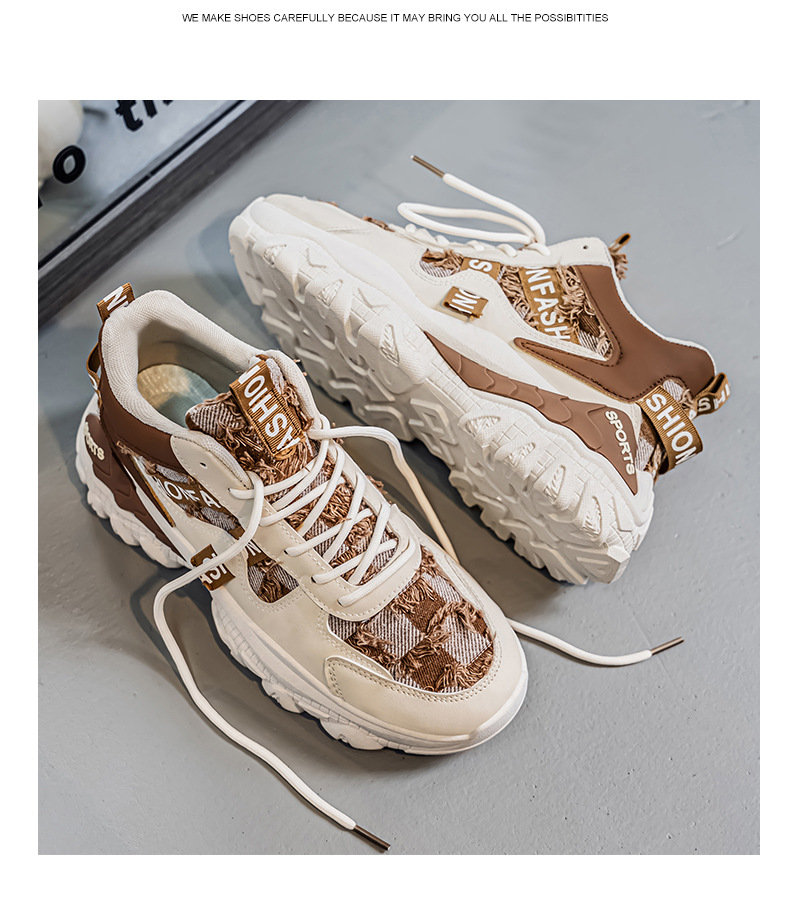 Men's Chunky Platform Lace-Up Casual Sneakers detail 8