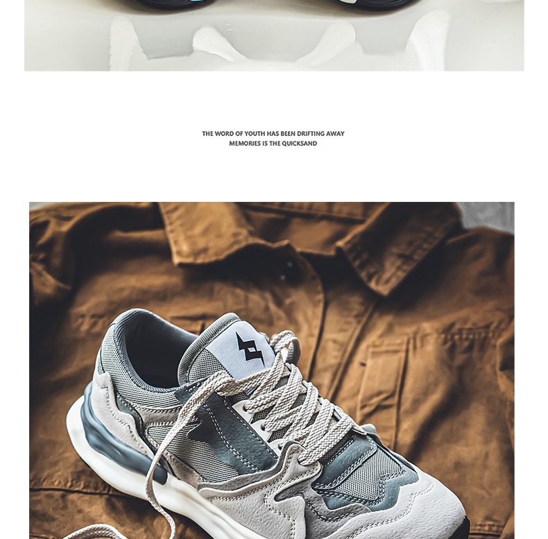 Chaussures casual pour homme respirantes à lacets style color-block detail 7