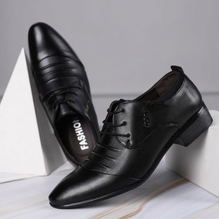 Nette veterschoenen met spitse neus voor heren detail 3