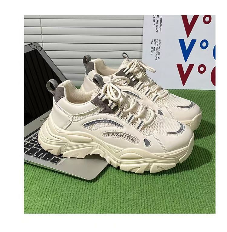 Ademende platform sneakers voor heren met colourblock detail 14