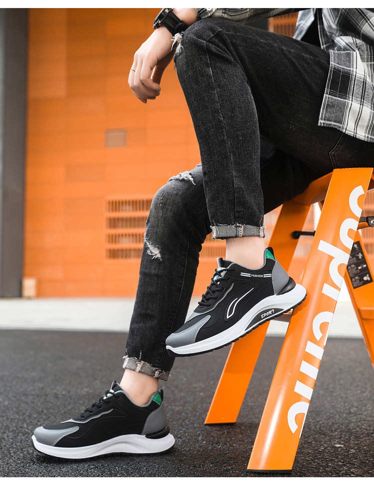 Atmungsaktive Herren Sneaker mit Dämpfung und Schnürung detail 12