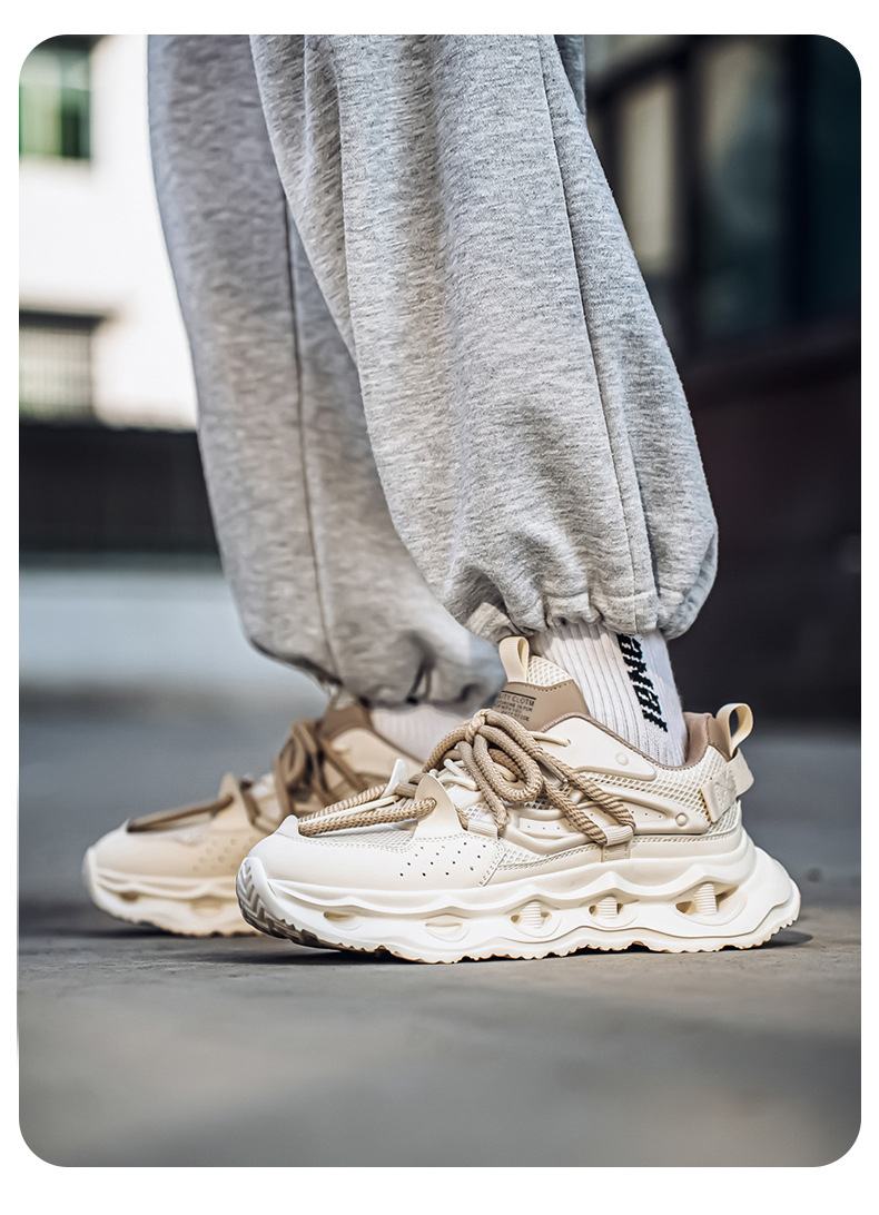 Sneakers casual da uomo con plateau e lacci – Scarpe sportive traspiranti detail 3
