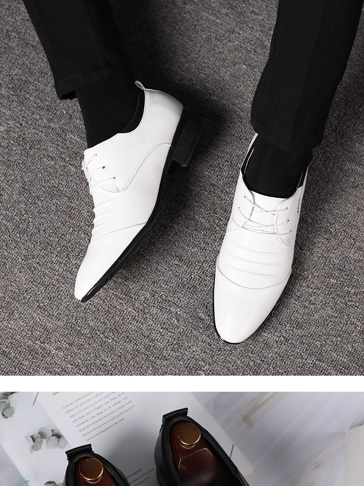 Nette veterschoenen met spitse neus voor heren detail 13