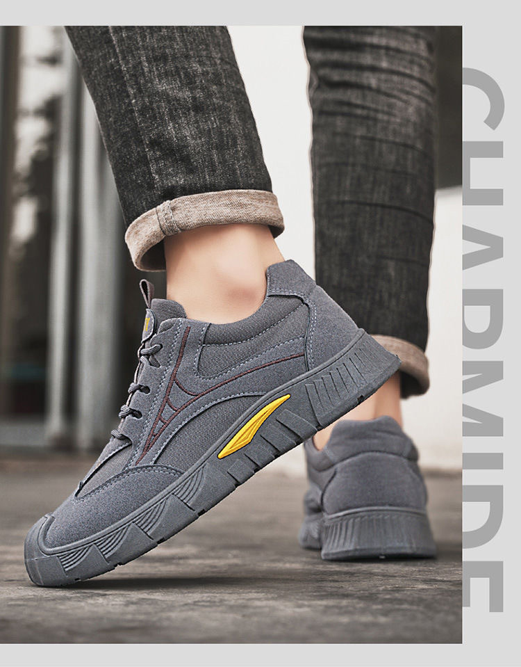 Atmungsaktive Herren-Freizeitschuhe aus Wildleder zum Schnüren detail 9