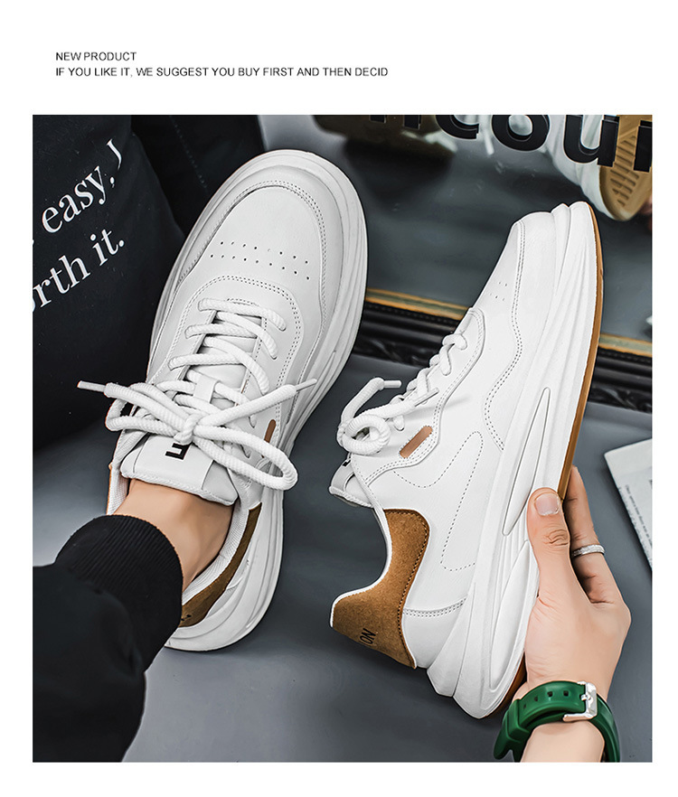 Gedämpfte Plateau-Sneaker für Herren mit Schnürung detail 7