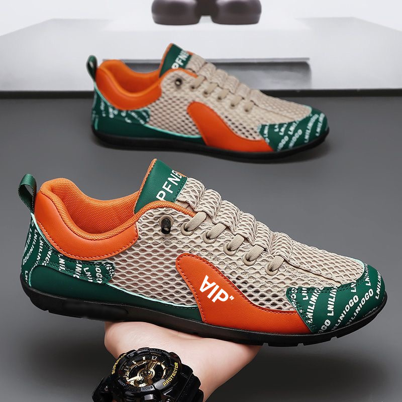 Men's Breathable Mesh Lace-Up Casual Shoes 2