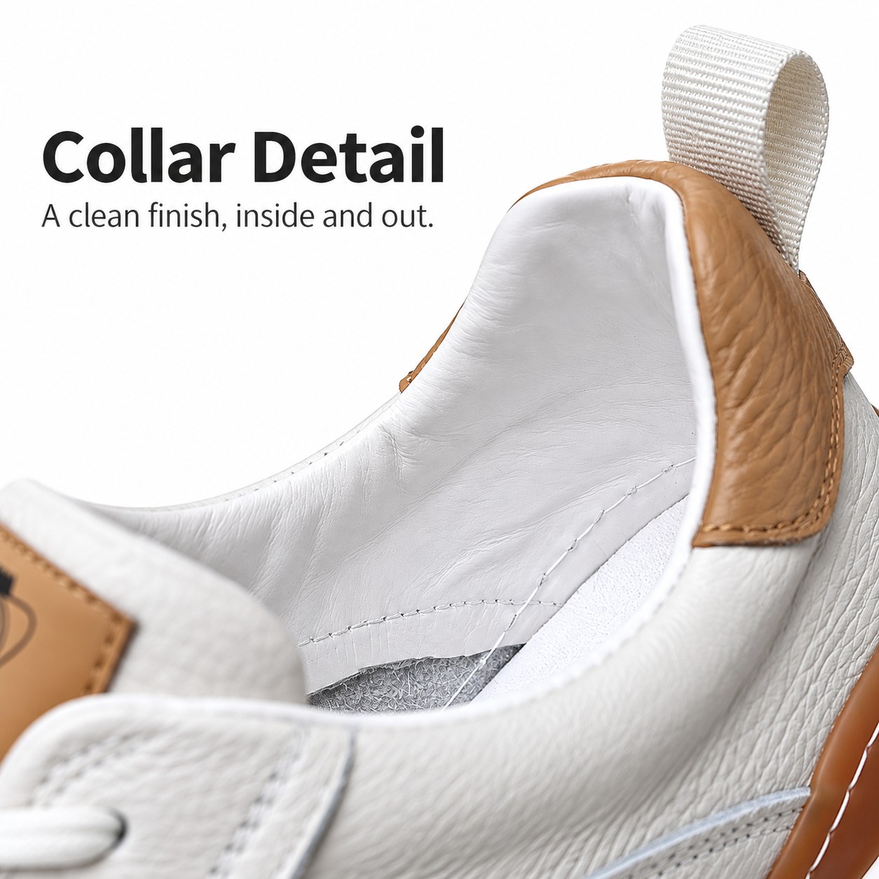 Men's Breathable Full-Grain Leather Low-Top Casual Shoes detail 3
