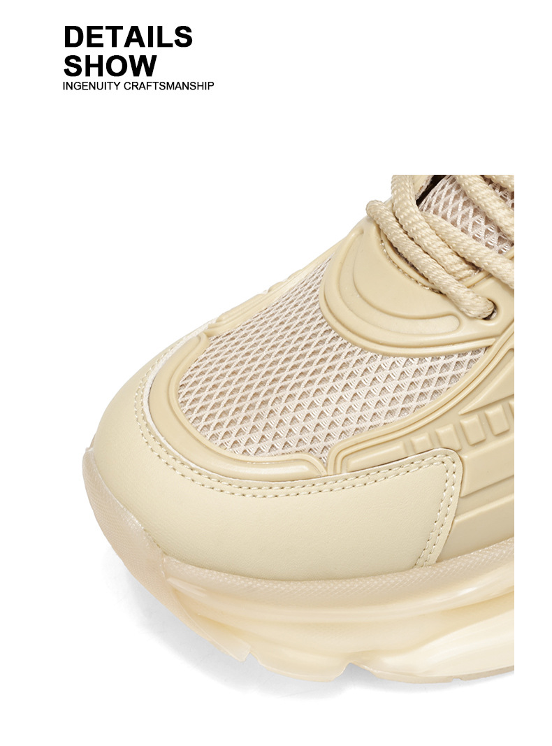 Chunky Dames Sneakers met Ademend Mesh en Plateauzool detail 2