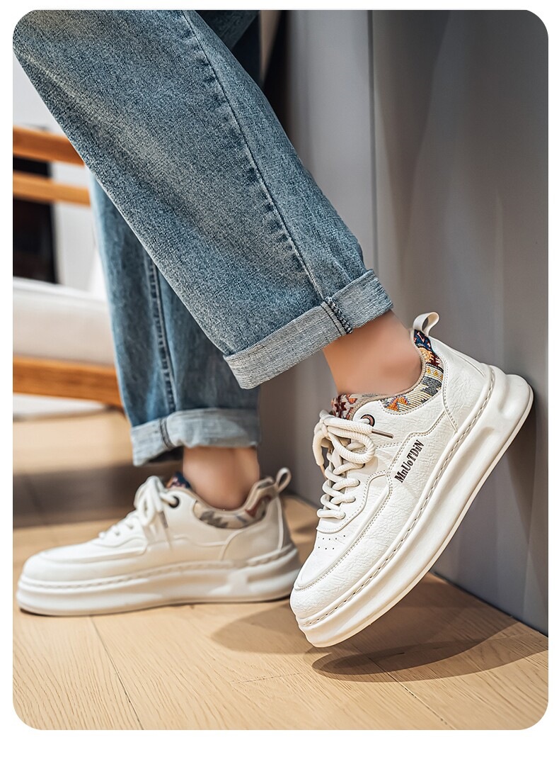 Men's Lace-Up Platform Casual Shoes detail 3
