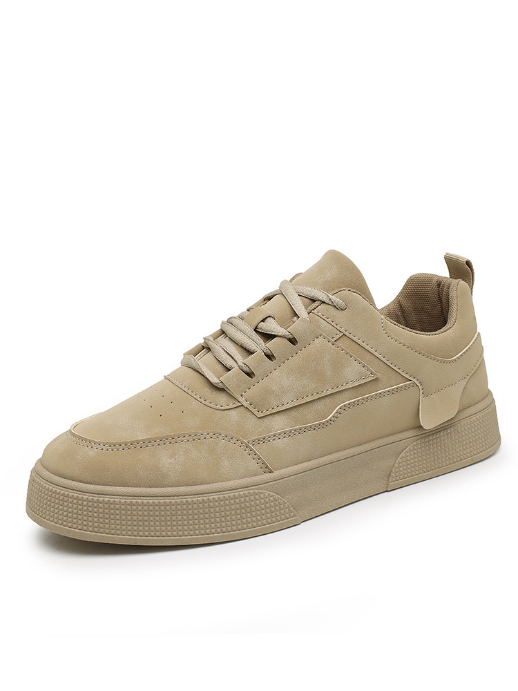 Einfarbige Herren-Freizeitschuhe aus PU-Leder zum Schnüren detail 17